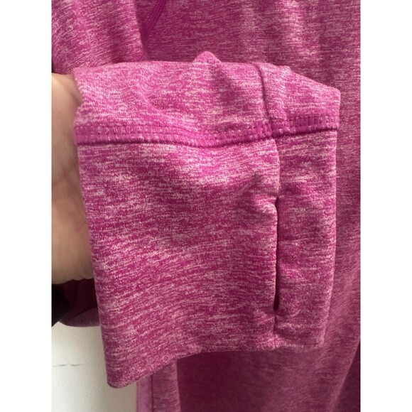 Women's Pink Fila XL Long Sleeve Workout Top With Hood Reflective Running - Picture 5 of 6
